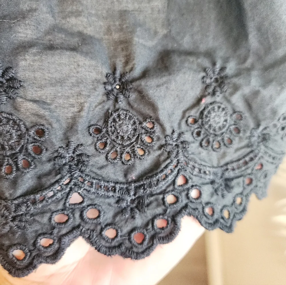 Madewell Madilynn Ruffle Neck Lucie Black Midi Dress Size 0 - Picture 6 of 14